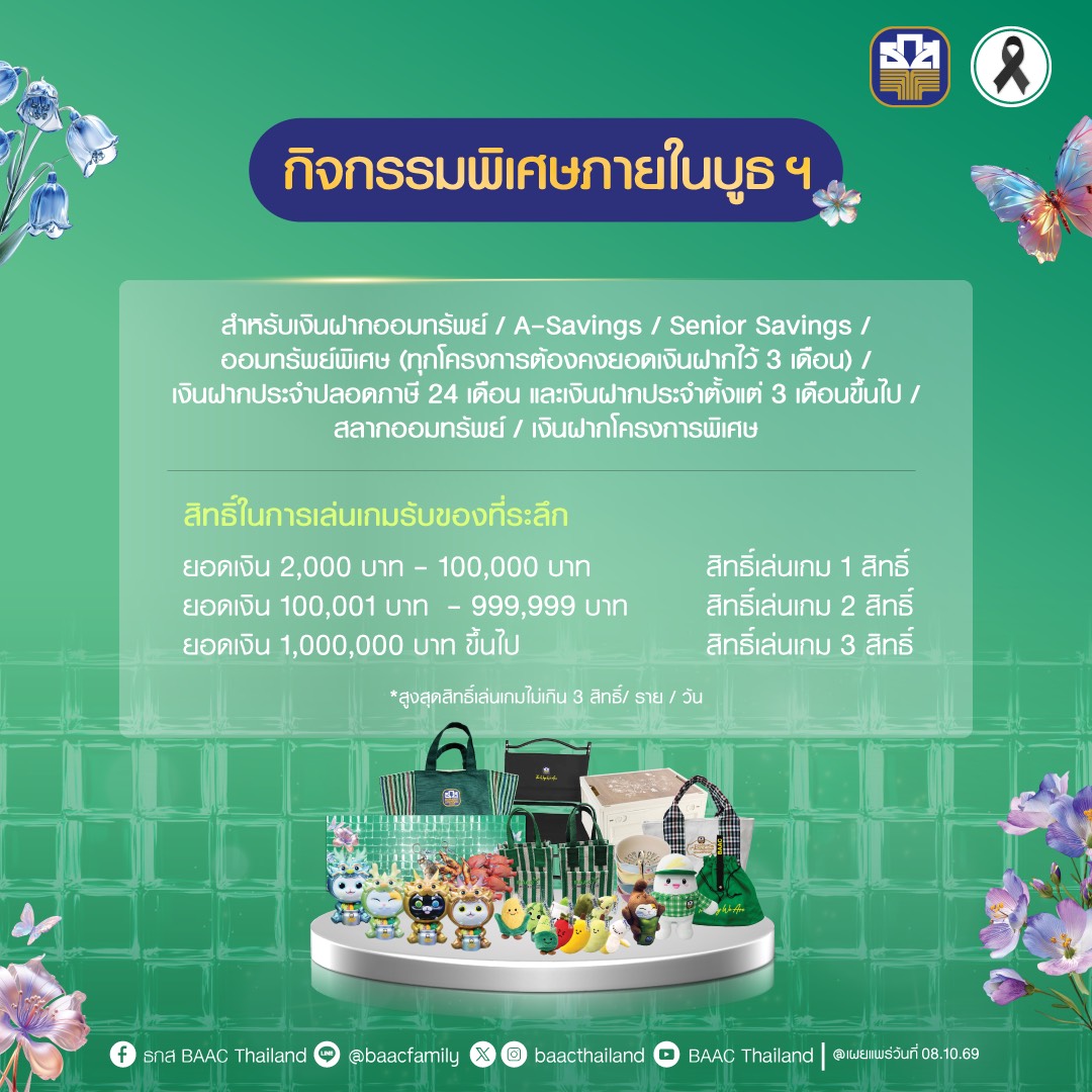 ธ.ก.ส. บุกภาคอีสาน นำผลิตภัณฑ์และบริการทางการเงินเสิร์ฟลูกค้า ในงาน Money Expo Udonthani วันที่ 9-11 ต.ค. นี้ — ภาพที่ 7